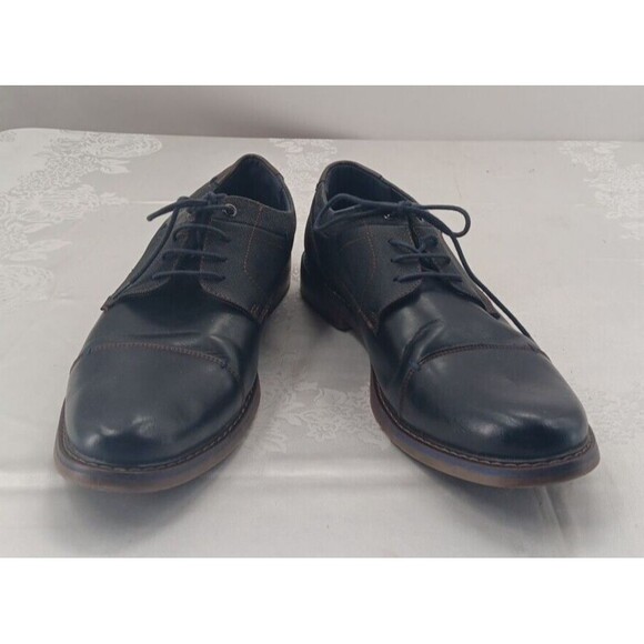 Freeman Shoes Men’s Size 12M  Black Cap Toe Hudson F220009 Memory Foam Derby main image 6